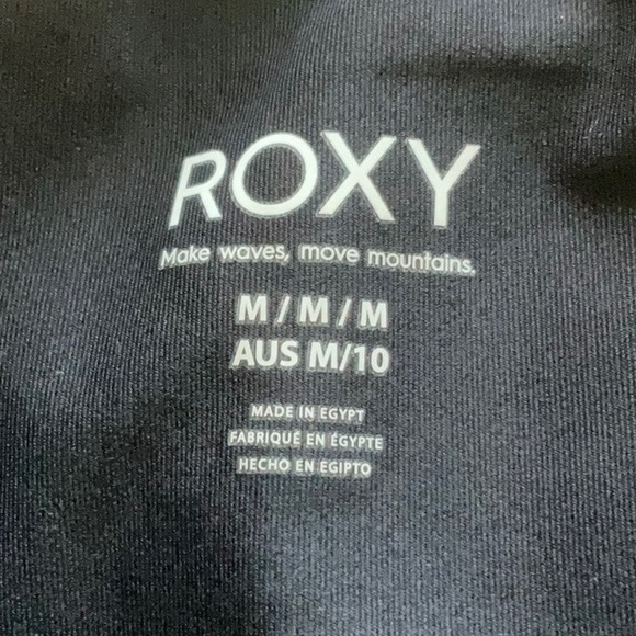 Roxy Whole Hearted Rashguard Women’s Black Surfing Beach UPF 50+ Top Size Medium - Picture 5 of 15